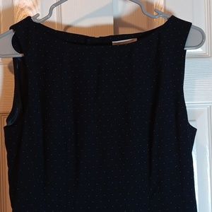 H&M Navy with Mint Dots A-Line Dress - 10